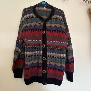 90's Cobain Unisex Oversized Thrashed Cardigan-M
